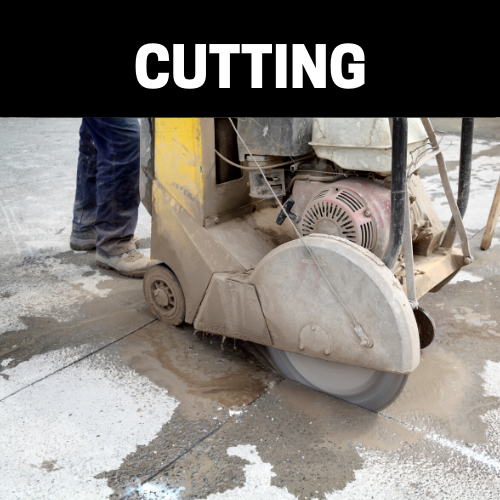 concrete expert doing concrete cutting 